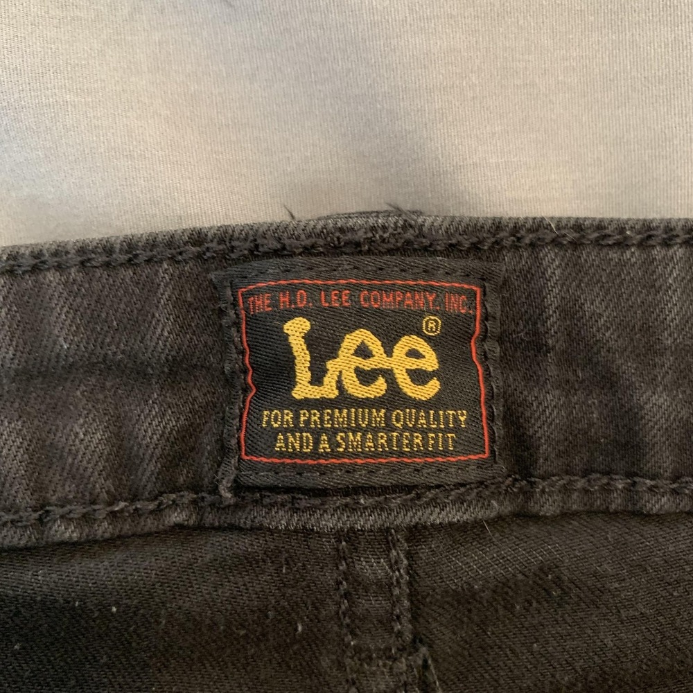 Lee Jeans Womens 14 L Gray Dark Charcoal Wash Mid Rise Bootcut Stretch Denim - Picture 2 of 11